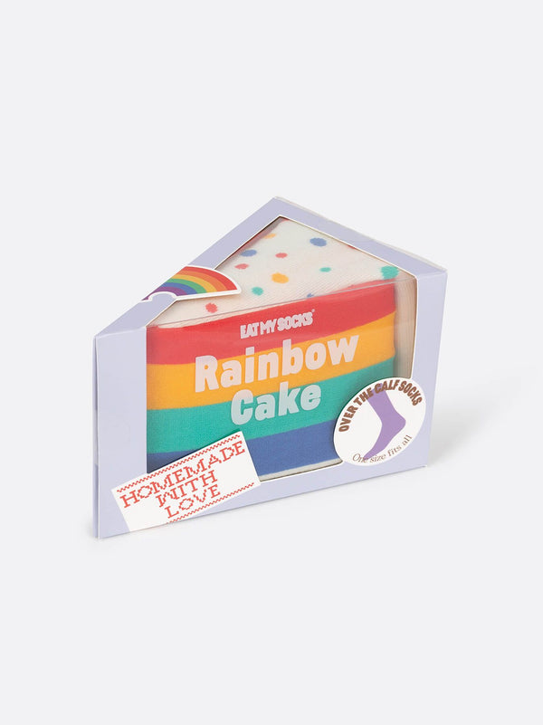 EAT MY SOCKS Rainbow Cake
