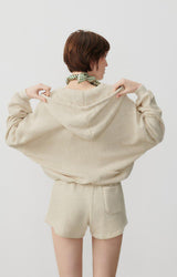 AMERICAN VINTAGE Sudadera Capucha Mujer Itonay Ecru Chine