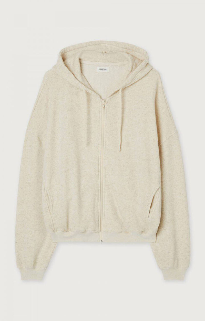 AMERICAN VINTAGE Sudadera Capucha Mujer Itonay Ecru Chine