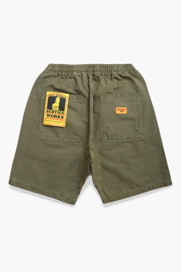Canvas Chef Shorts Olive