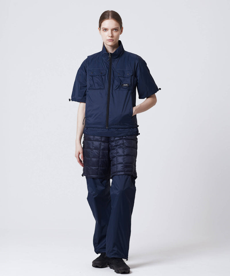 TAION Non Down Mountain Reversible W-Zip Vest Dark Navy / Black