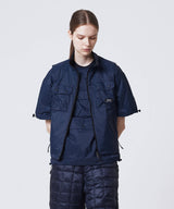 TAION Non Down Mountain Reversible W-Zip Vest Dark Navy / Black