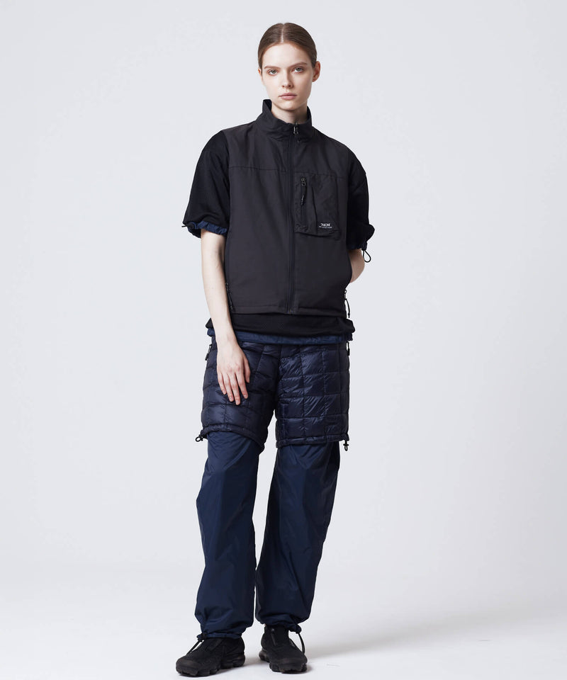 TAION Non Down Mountain Reversible W-Zip Vest Dark Navy / Black