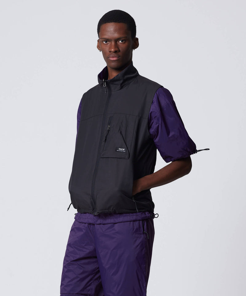 TAION Non Down Mountain Reversible W-Zip Vest Dark Navy / Black