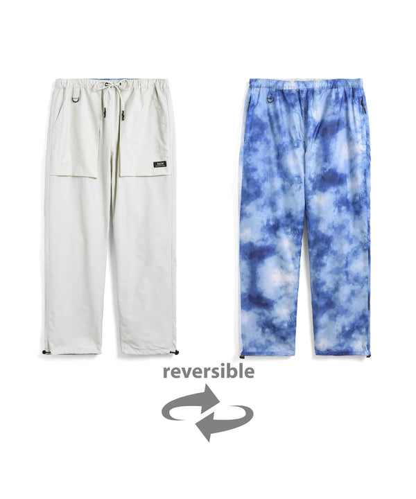 TAION Non Down Mountain Reversible Pants Sky-Tie Dye / Ice Gray