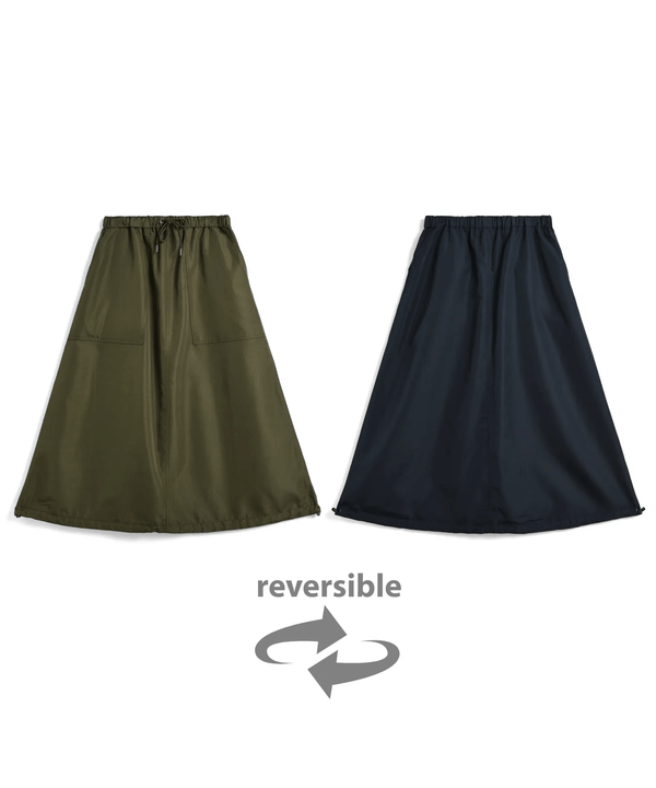 TAION Non Down Military Reversible Skirt Dark Olive
