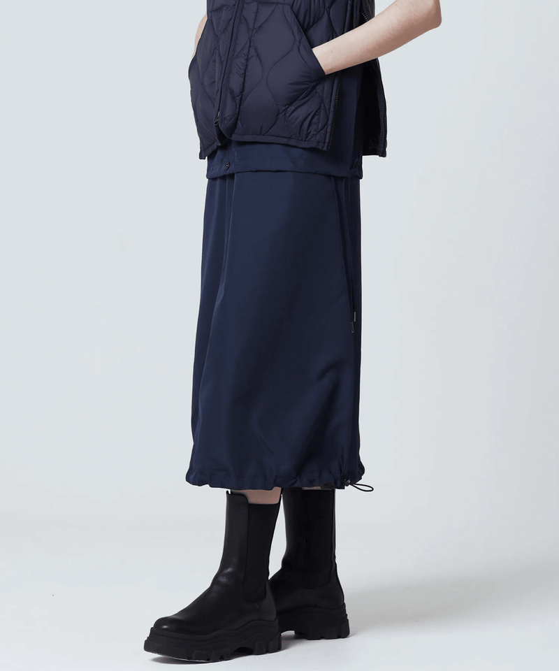 TAION Non Down Military Reversible Skirt Dark Olive