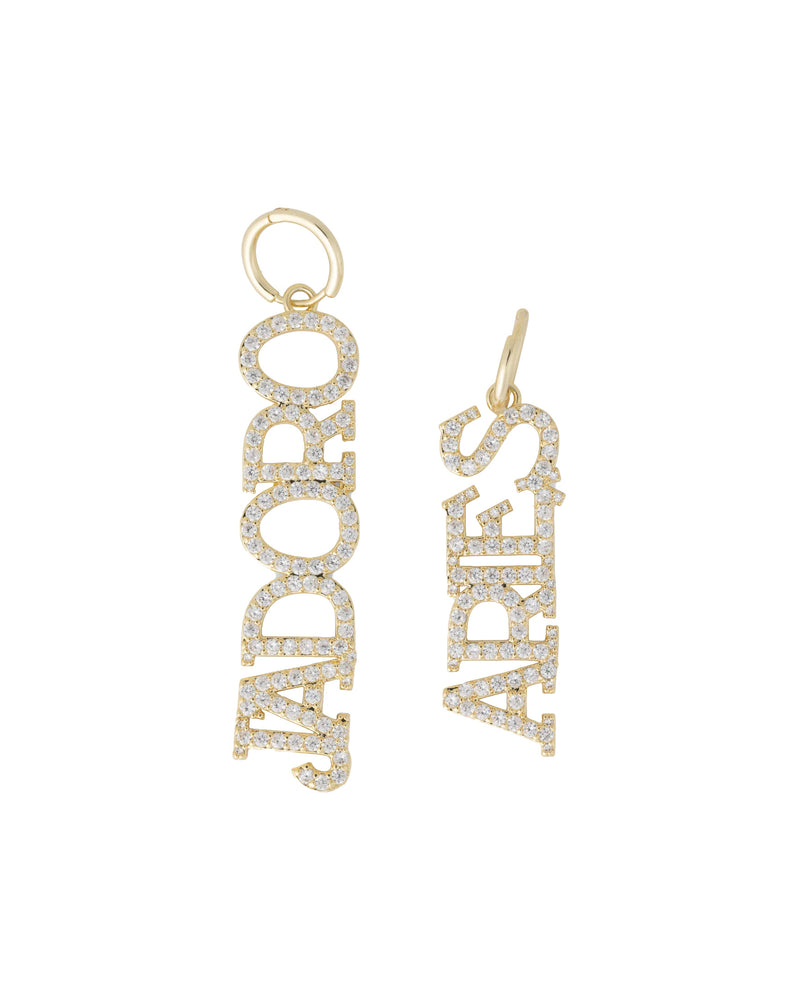 ARIES J'Adoro Aries Paved Earring Gold