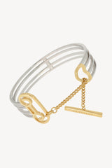 ARIES Column Bangle Silver/Gold