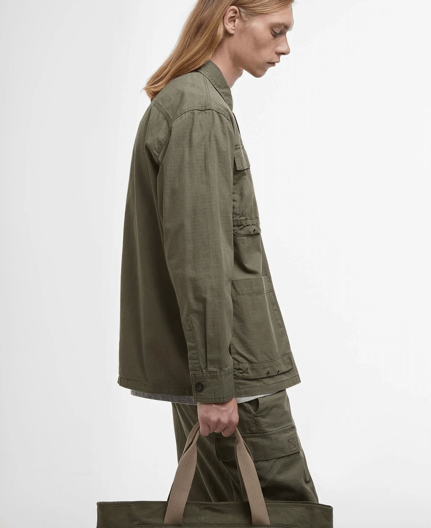 BARBOUR Heritage+ Westmorland Ripstop Overshirt Burnt Olive