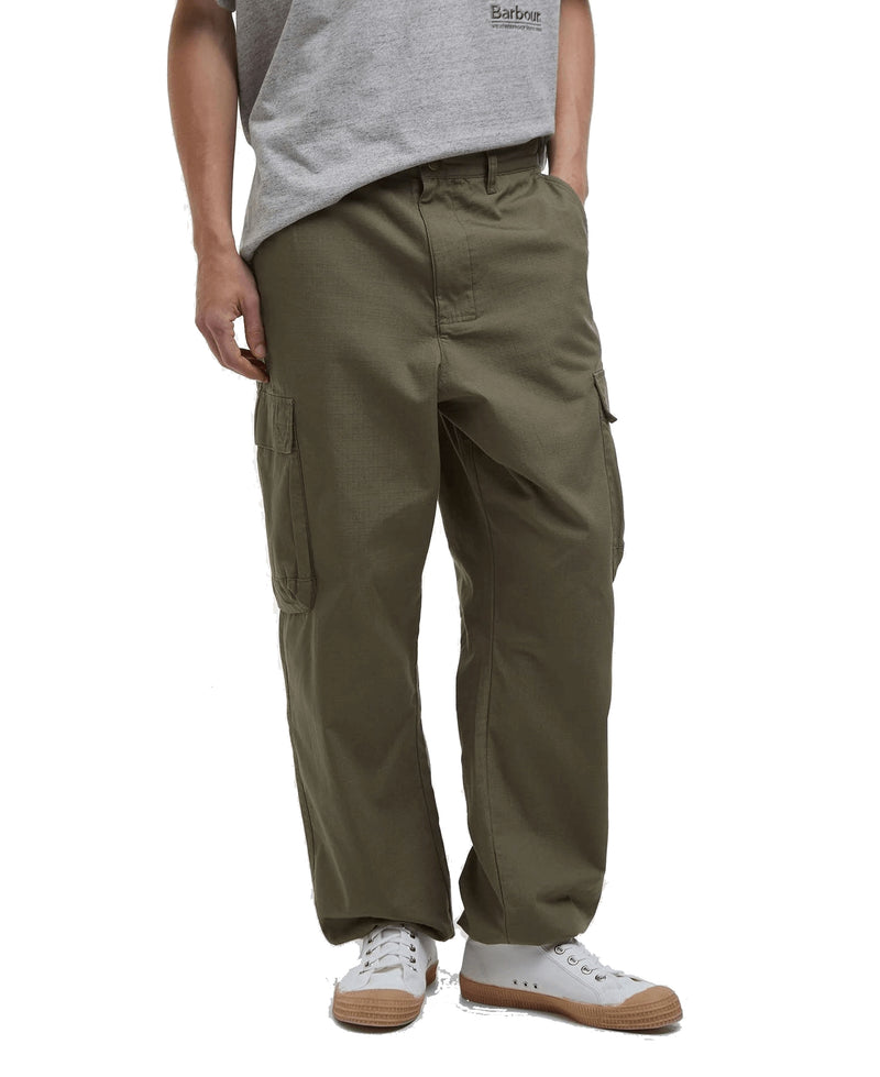 BARBOUR Heritage+ Westmorland Ripstop Cargo Trousers Burnt Olive