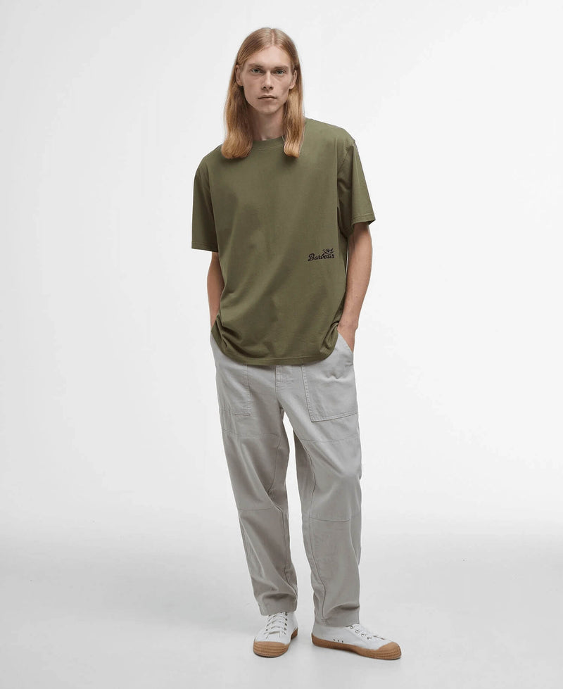 BARBOUR Heritage+ Regence OS Fit Graphic T-Shirt Burnt Olive