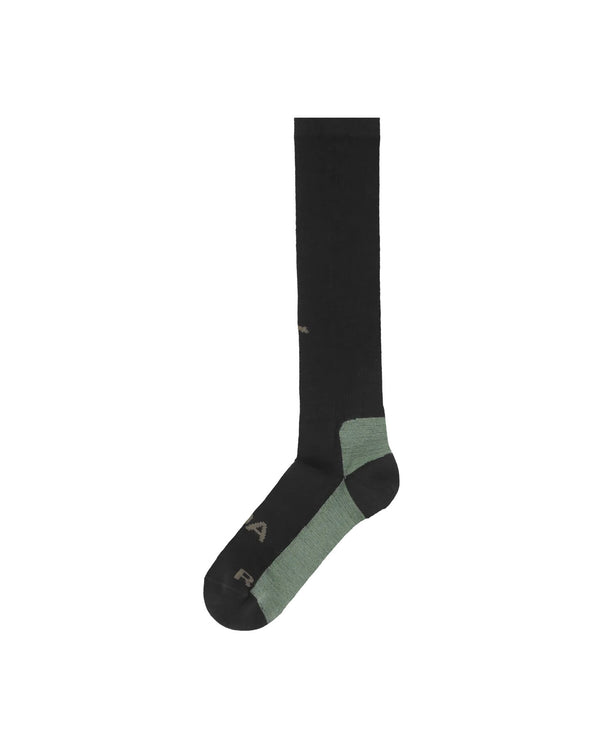ROA Hiking Logo Wool High Socks Black