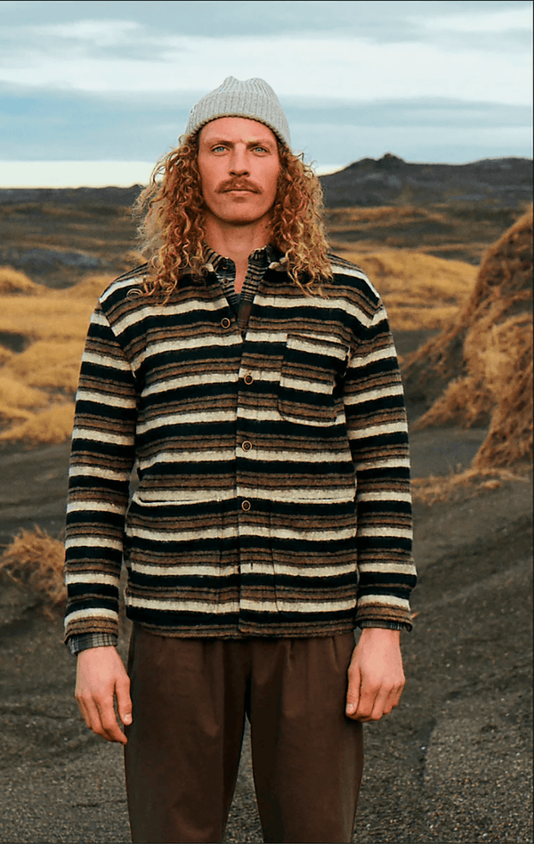 Akotto Wool Striped Overshirt