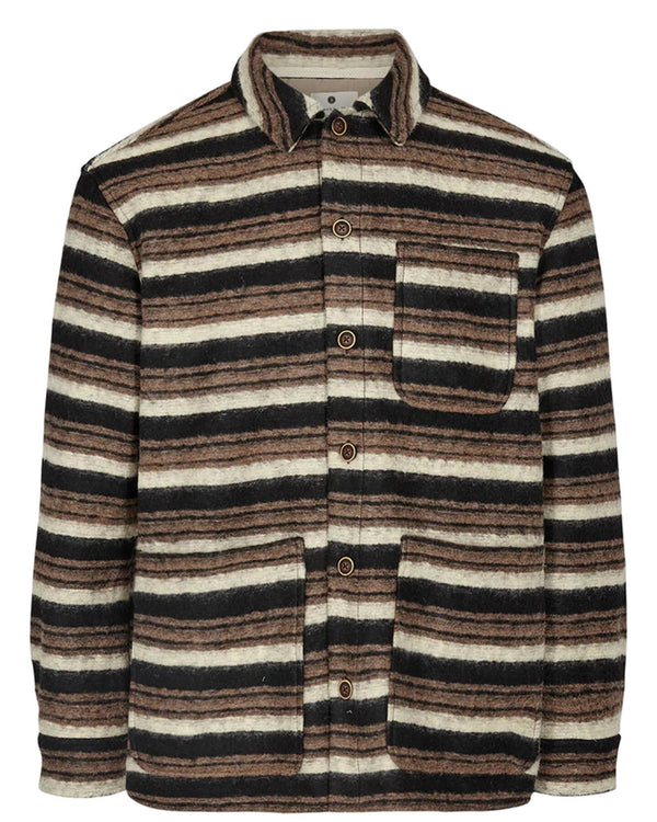 Akotto Wool Striped Overshirt