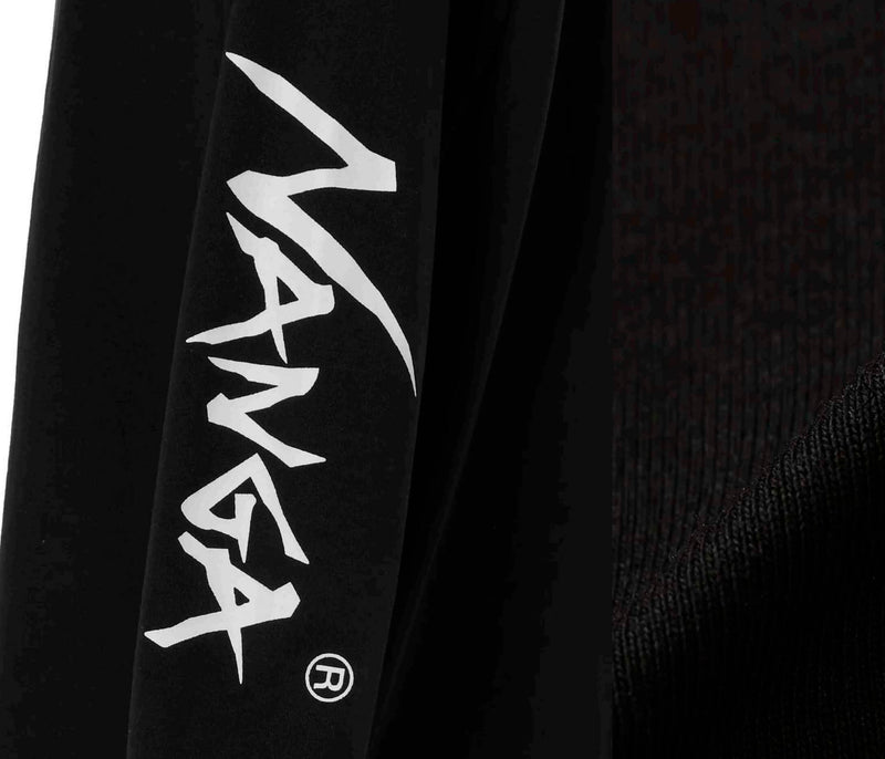 NANGA Eco Hybrid SLV Logo L/S Tee Black