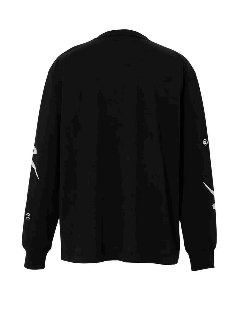 NANGA Eco Hybrid SLV Logo L/S Tee Black