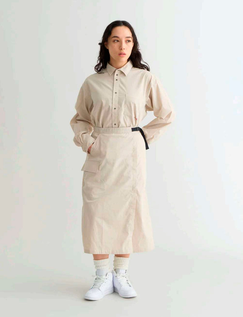NANGA Hinoc Ripstop UT Skirt W Light Grey