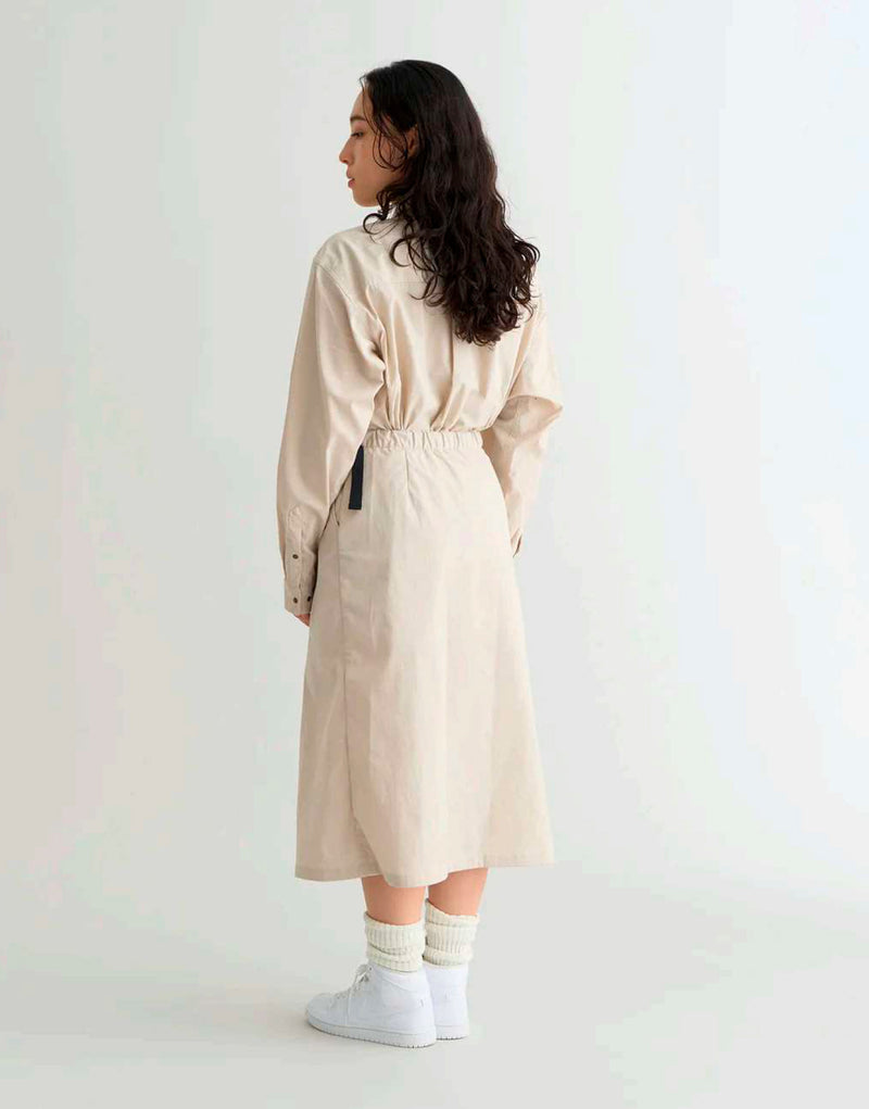 NANGA Hinoc Ripstop UT Skirt W Light Grey