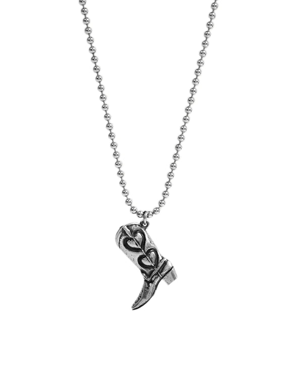 Twojeys Boot Necklace  Silver