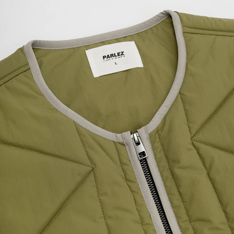 PARLEZ Chaleco Elkins Gilet Olive Green