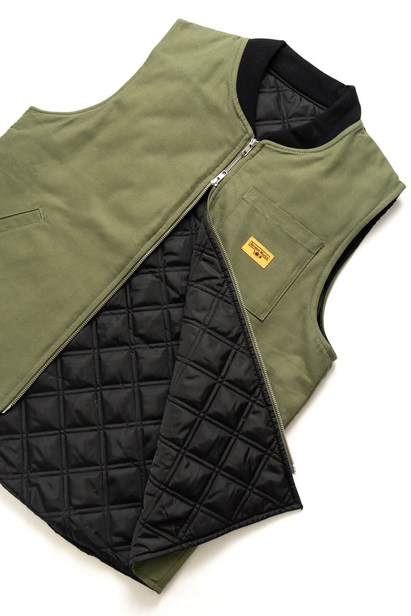 SERVICE WORKS Padded Work Vest Jacke Olive