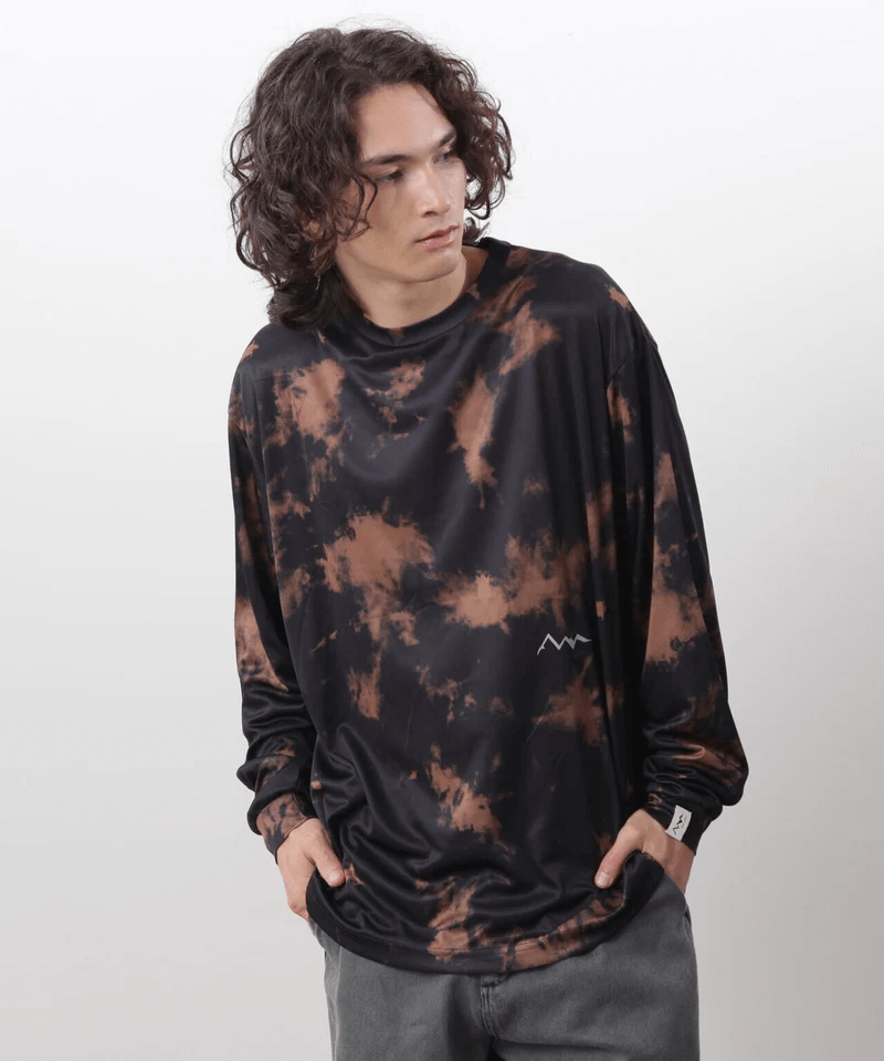 MANASTASH Tie Dye L/S Top Black