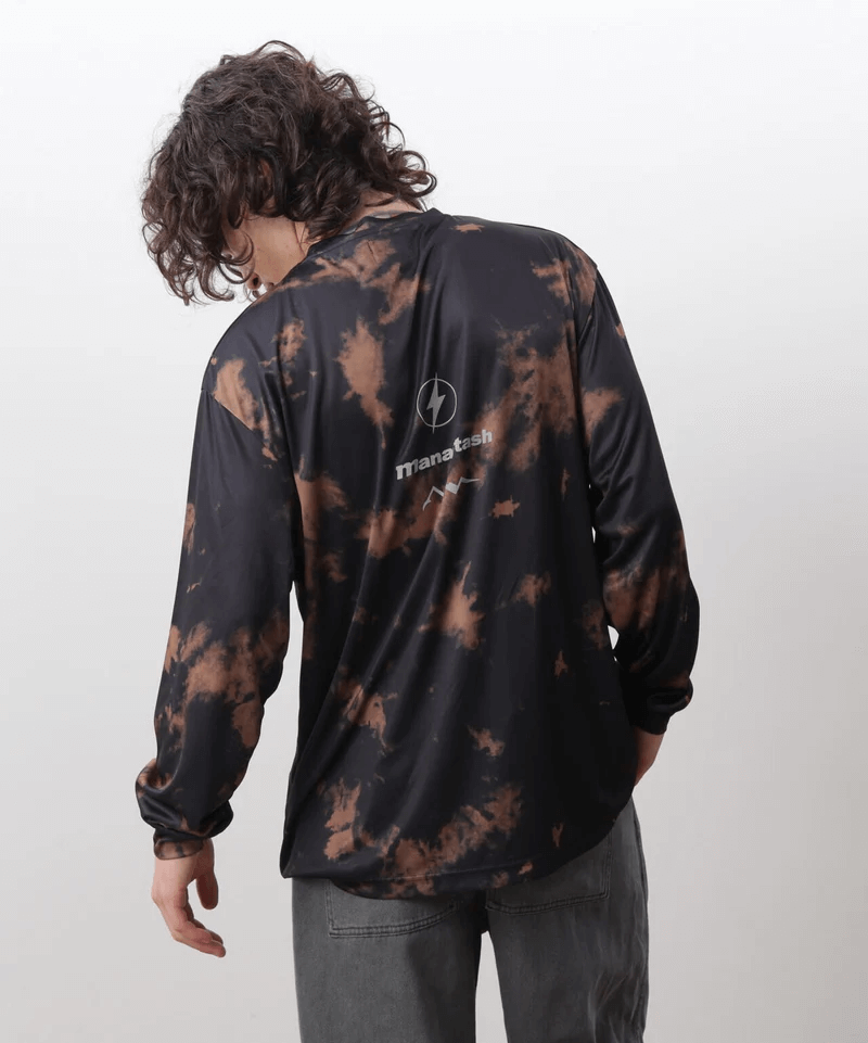 MANASTASH Tie Dye L/S Top Black