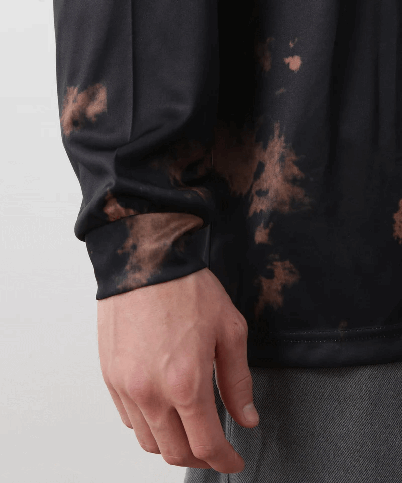 MANASTASH Tie Dye L/S Top Black