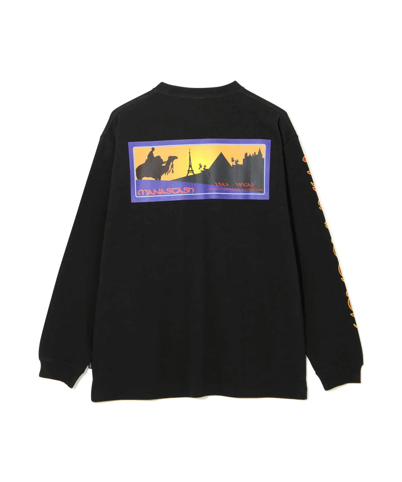 MANASTASH Hemp L/S Tee Yaka-Vegas Black