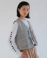 GIRLS OF DUST Life Vest Cotton Quilt Oyster