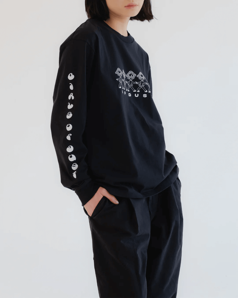 GIRLS OF DUST British Worker Cotton Linen Black