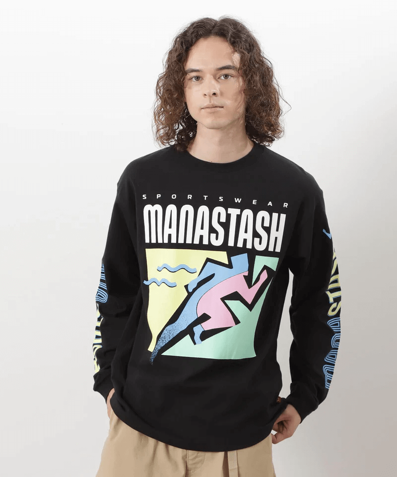 MANASTASH RE:CTN L/S Tee T&F Black