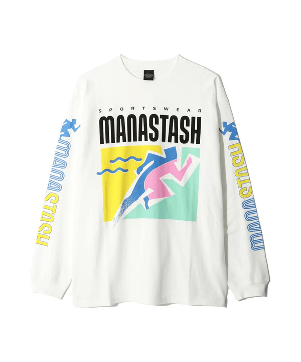 MANASTASH RE:CTN L/S Tee T&F White