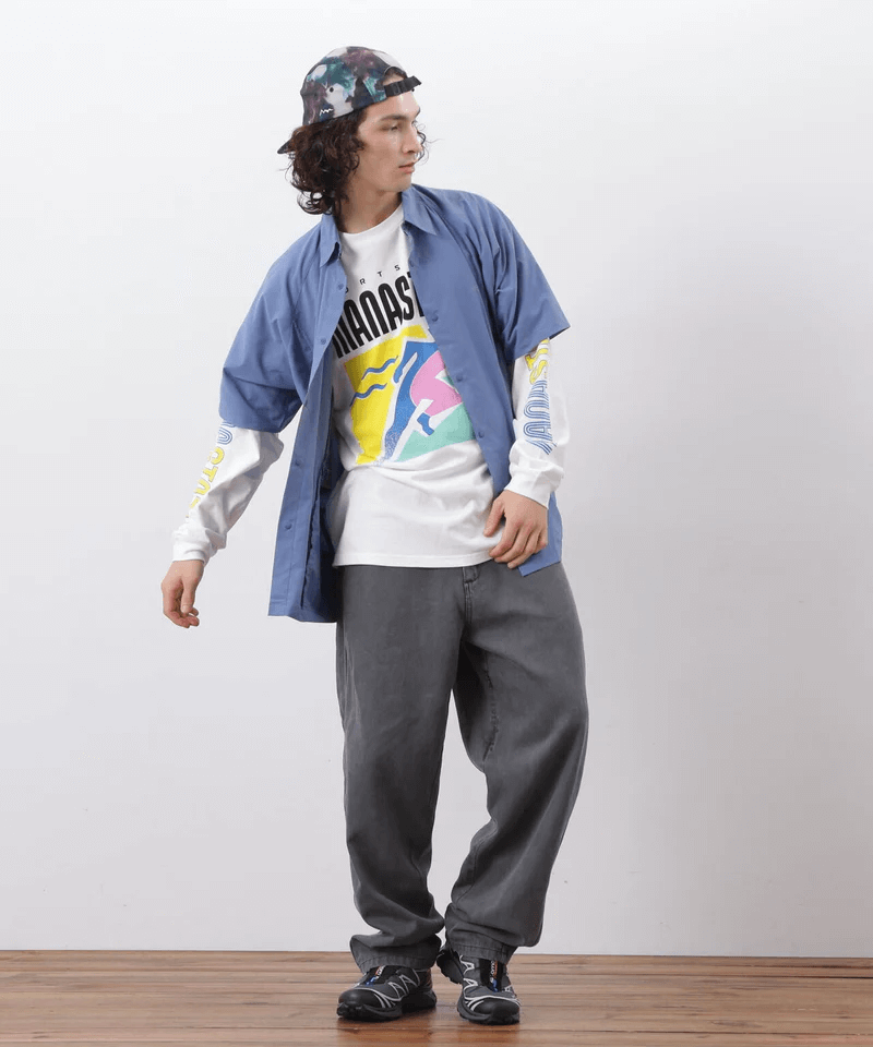 MANASTASH RE:CTN L/S Tee T&F White